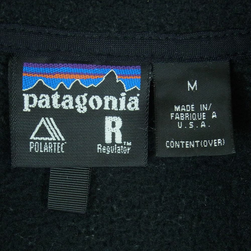 patagonia パタゴニア 00AW 25195 00年製 MADE IN USA R2 レギュレーター シンプル プルオーバー フリース ジャケット ブラック系 M【中古】