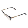 CHROME HEARTS クロムハーツ（原本無） BONENNOISSEUR II テンプル CH クロスハーフリム 度入り 眼鏡 アイウェア  ブラック系 ゴールド系 53□19150【中古】