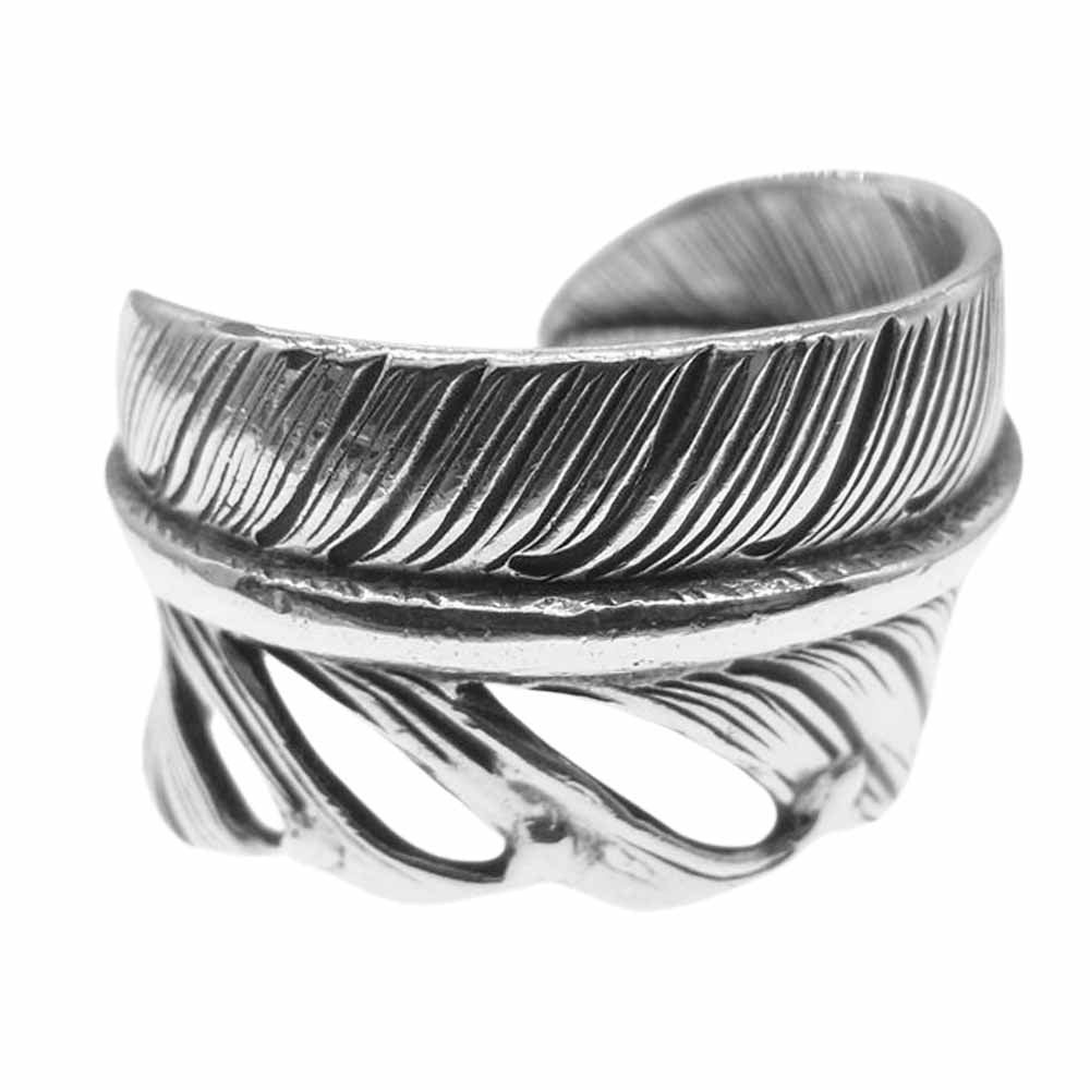 WINGROCK ウィングロック FEATER RING フェザー プレーン リング シルバー系 約16号【中古】