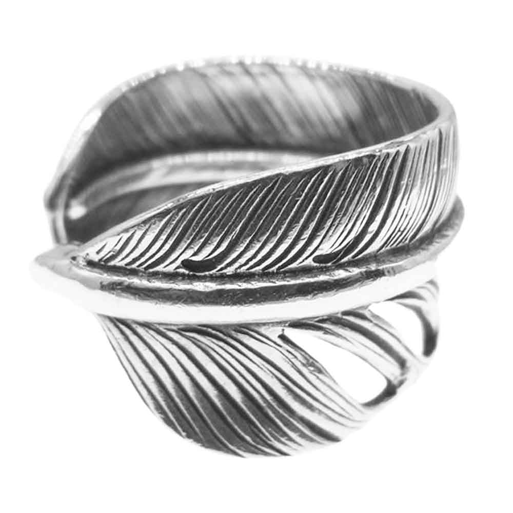 WINGROCK ウィングロック FEATER RING フェザー プレーン リング シルバー系 約16号【中古】