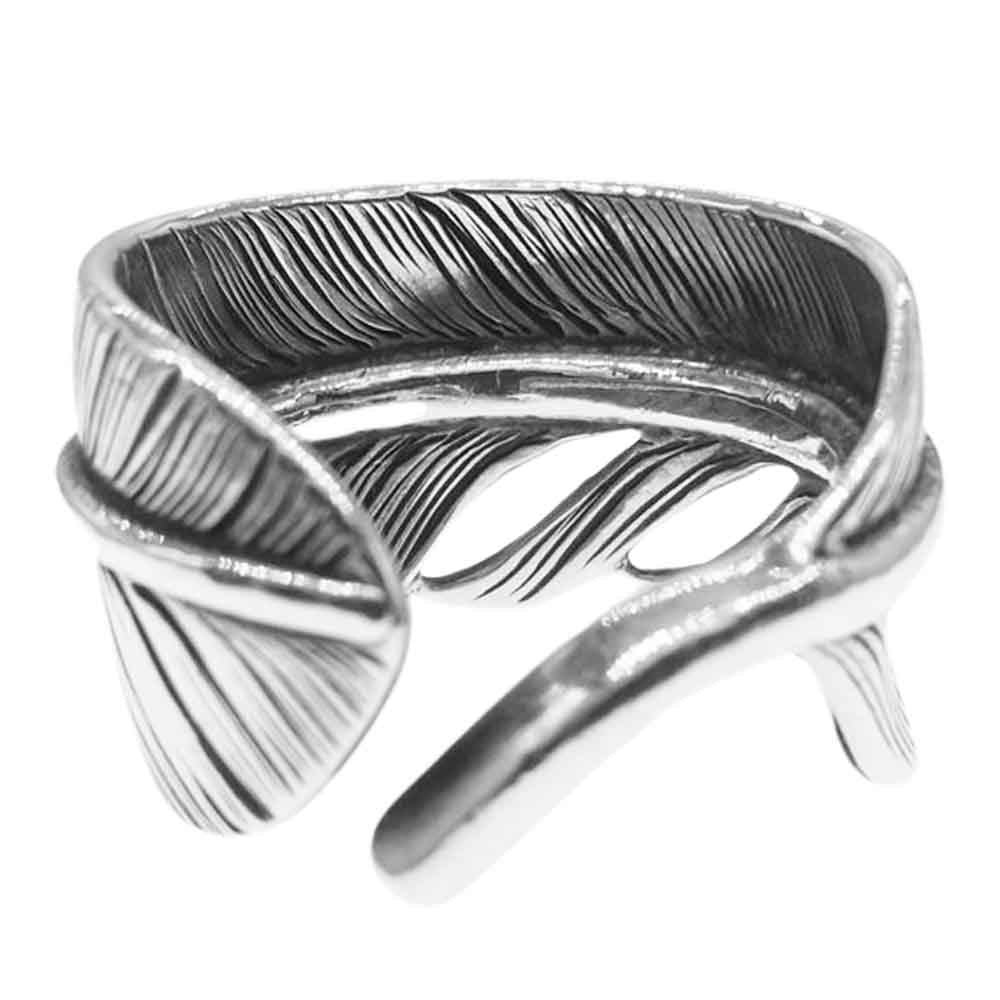WINGROCK ウィングロック FEATER RING フェザー プレーン リング シルバー系 約16号【中古】