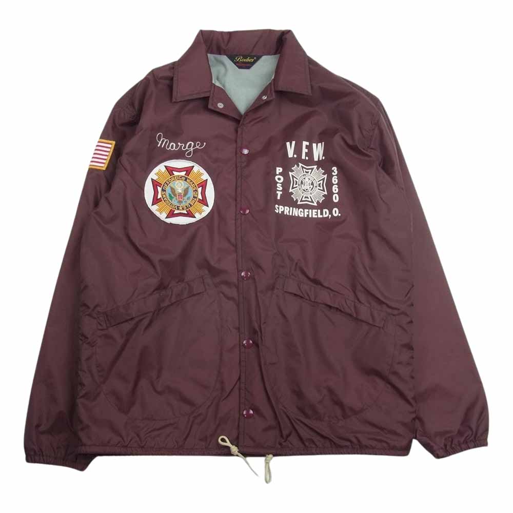 WAREHOUSE ウエアハウス Bodies COACH JACKET コーチ ジャケット エンジ系 L【中古】