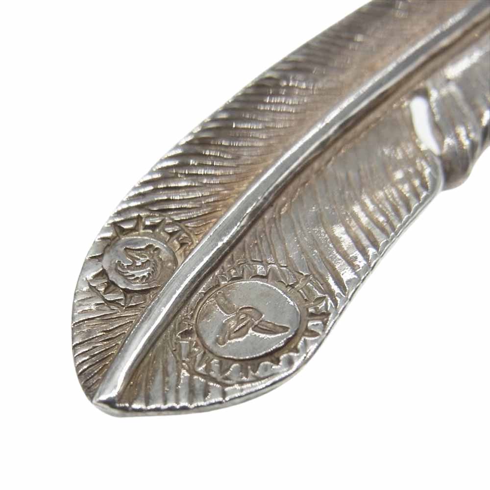 TADY&KING タディアンドキング SV ハート フェザー 銀縄 ターコイズ L ペンダント トップ シルバー系【中古】