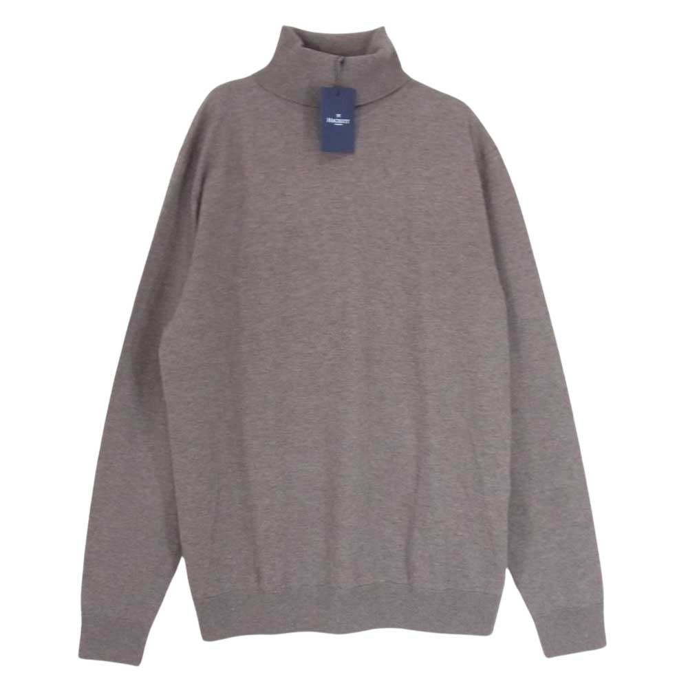 ハケットロンドン ウール カシミヤ シルク タートルネック セーター ニット ブラウン系 L【極上美品】【中古】