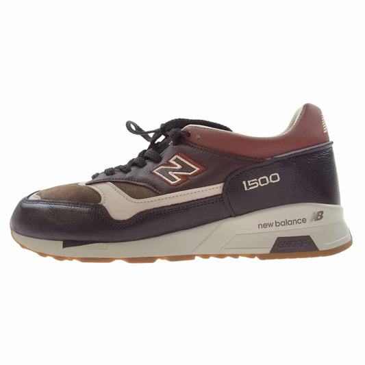 NEW BALANCE ニューバランス M1500GBI 英国製 M1500 レザー ローカット スニーカー ブラウン ブラウン系 27cm【中古】