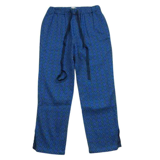 エムエーエスユー 20AW MNFW-PT0402 JACQUARD CHECK PANTS ジャカード チェック ドローコード パンツ ブルー系 46【中古】
