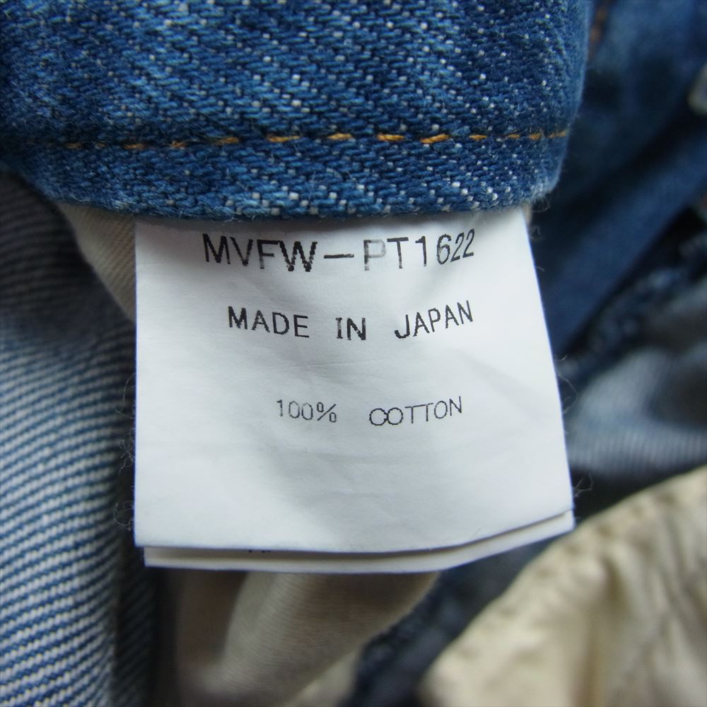 エムエーエスユー 22AW MVFW-PT1622 BAGGY FIT JEANS バギー フィット ジーンズ デニム パンツ  インディゴブルー系 44【中古】