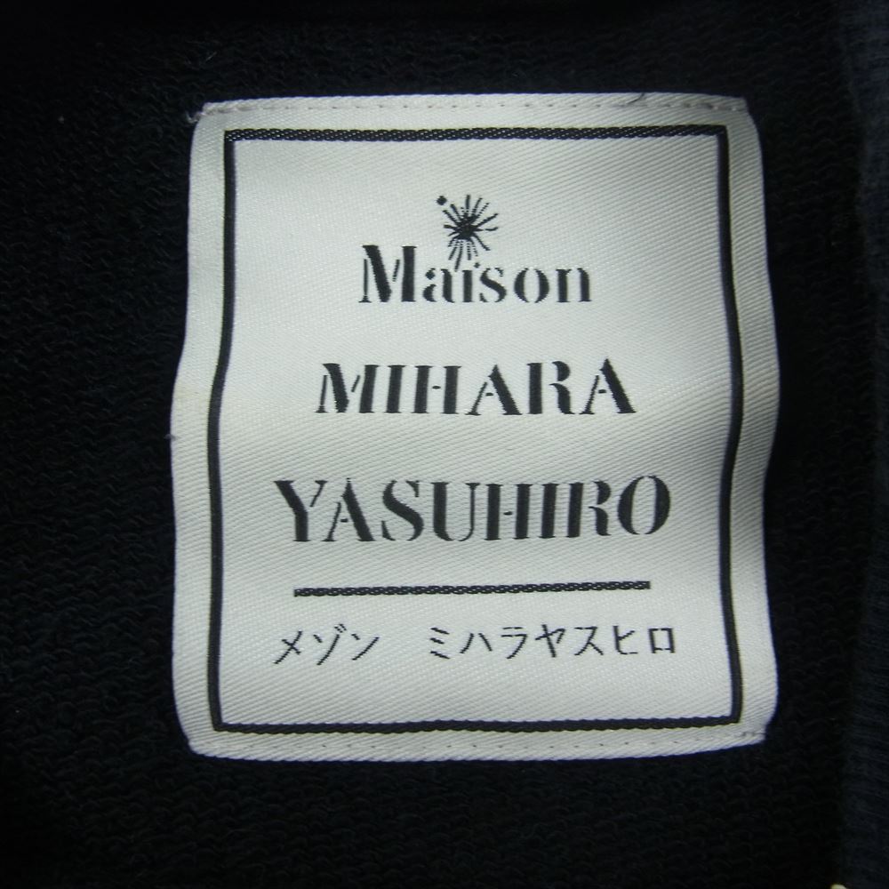 メゾンミハラヤスヒロ A09PO722 BLAKEY printed pullover プリント プルオーバー スウェット ブラック系 46【中古】
