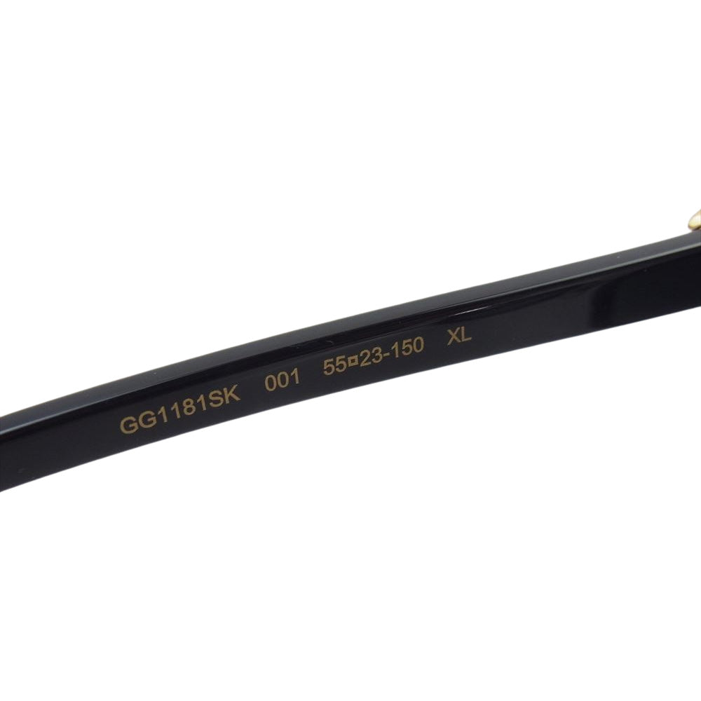 GUCCI グッチ GG1181SK ボストン GG ロゴ アイウェア 眼鏡 サングラス ブラック系 55□23-150【美品】【中古】