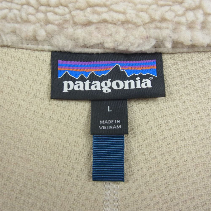 patagonia パタゴニア 19AW 23056 19年製  CLASSIC RETRO-X JACKET クラシック レトロX フリース ジャケット オフホワイト系 L【中古】