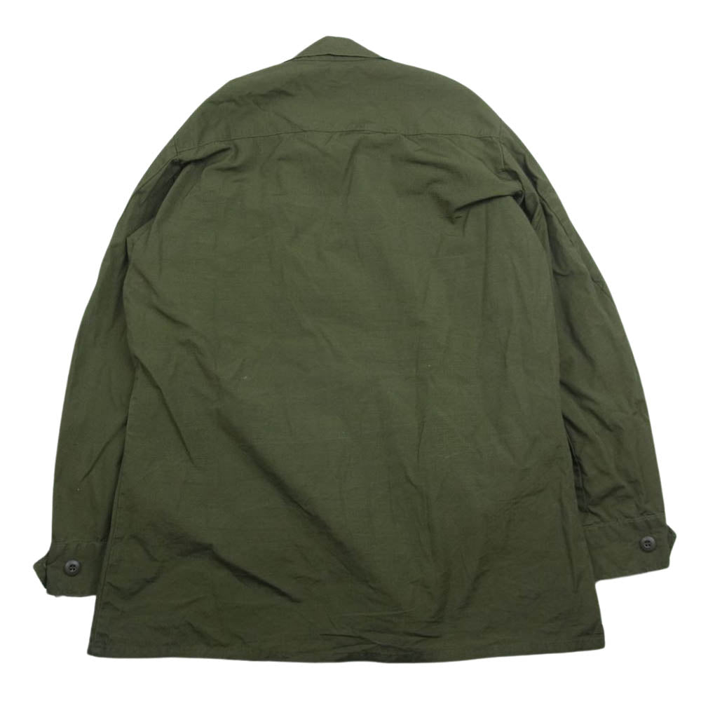 米軍 DSA 100-70-C-0249 ヴィンテージ 70s ジャングル ファティーグ リップストップ ジャケット 後期 カーキ系 M【中古】