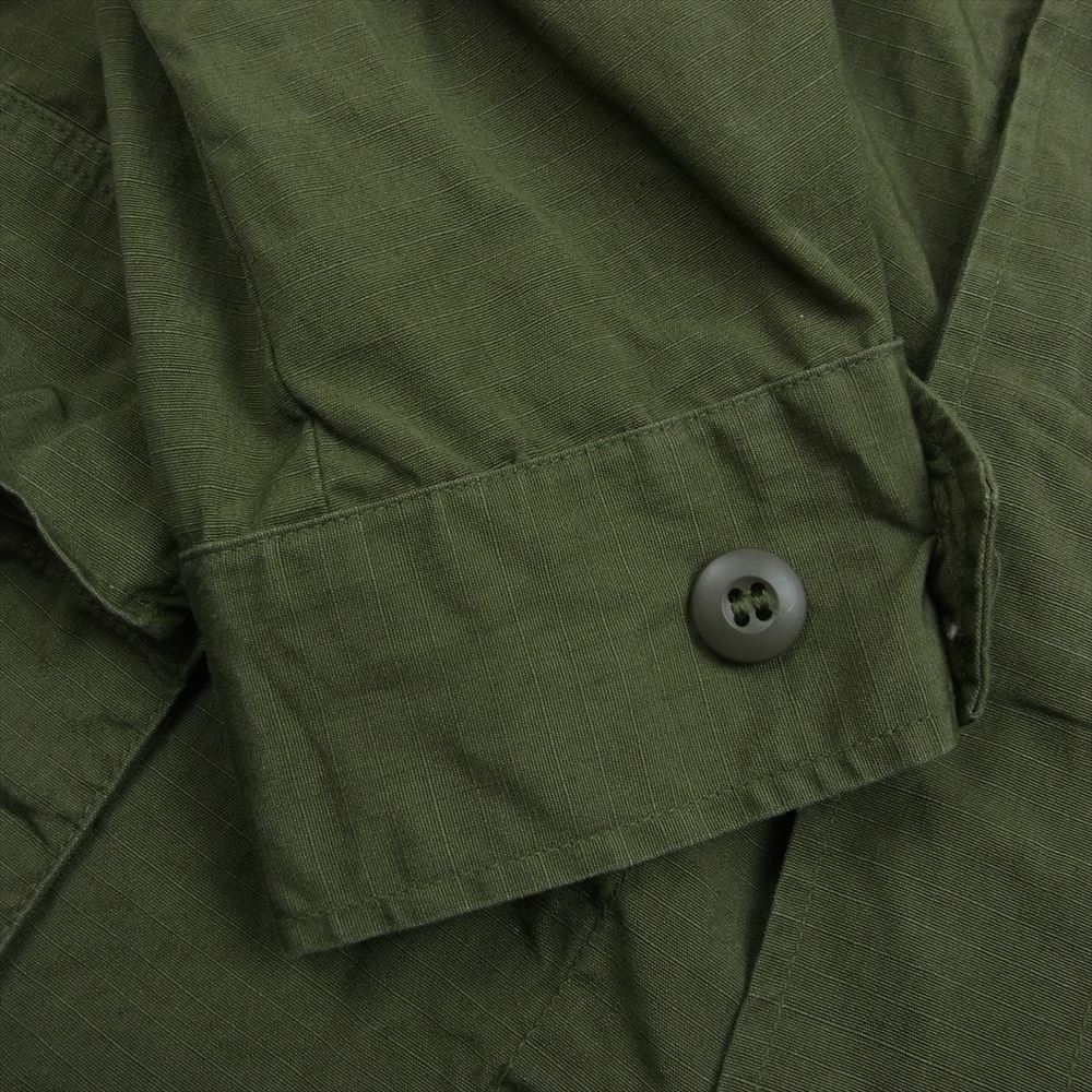 米軍 DSA 100-70-C-0249 ヴィンテージ 70s ジャングル ファティーグ リップストップ ジャケット 後期 カーキ系 M【中古】