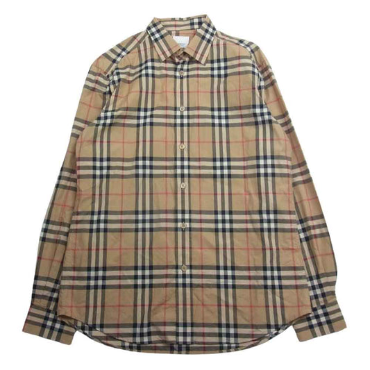 BURBERRY バーバリー ththagar129sam ノバチェック 長袖 シャツ ベージュ系 M【中古】
