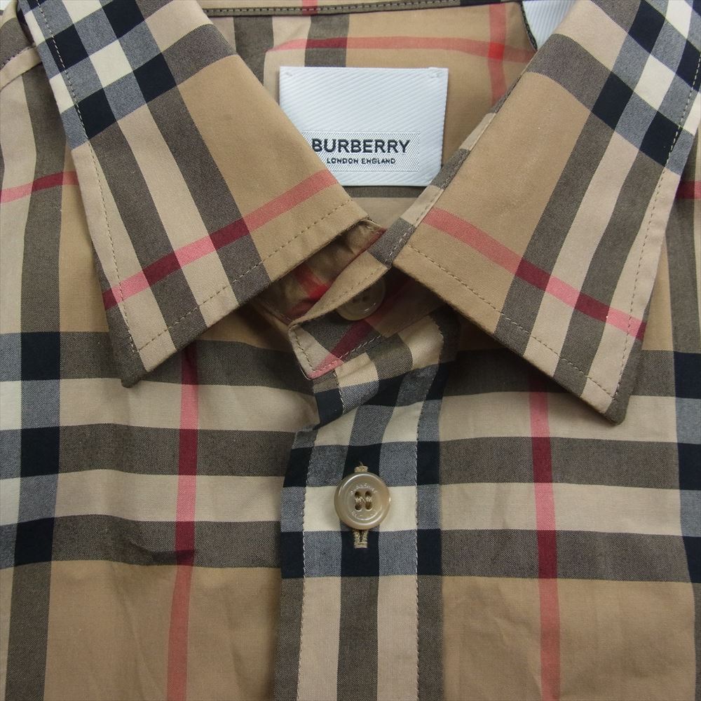BURBERRY バーバリー ththagar129sam ノバチェック 長袖 シャツ ベージュ系 M【中古】