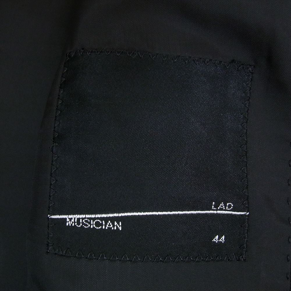 LAD MUSICIAN ラッドミュージシャン 2214-304  ウール チェスターコート ブラック系 44【中古】