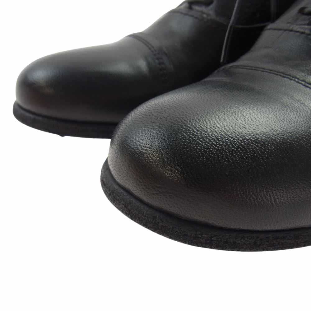 スペースクラフト SC-112 ホース ヌメ革 レースアップ シューズ ブラック系 4.5インチ【美品】【中古】
