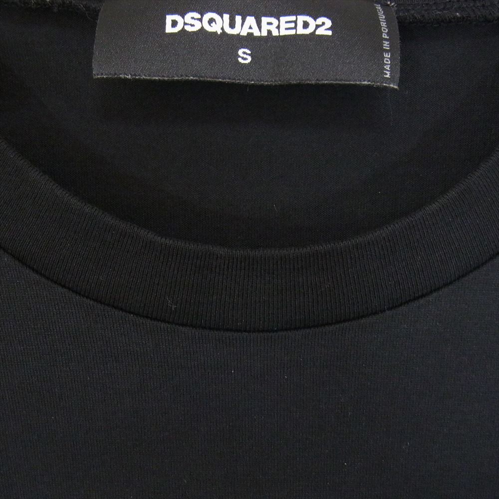 DSQUARED2 ディースクエアード S74GD0147 プリント 半袖 Tシャツ ブラック系 S【中古】