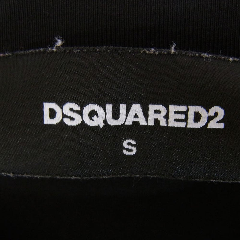 DSQUARED2 ディースクエアード S74GD0147 プリント 半袖 Tシャツ ブラック系 S【中古】