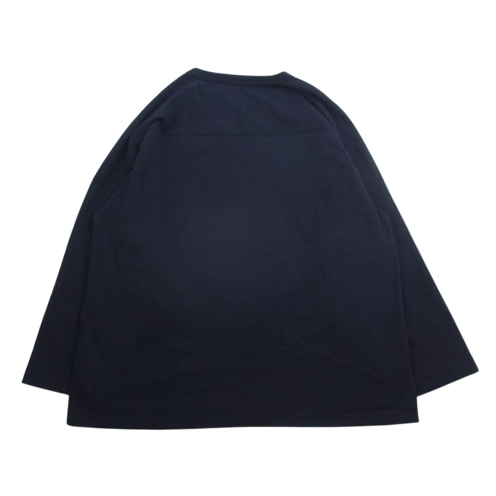 COMOLI コモリ 23SS x01-05005  フットボール ロンT 長袖 Tシャツ ネイビー系 2【中古】