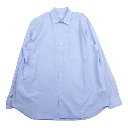 COMOLI コモリ 23SS x01-02001 胸ポケット コットン 長袖 シャツ コモリシャツ サックスブルー ブルー系 2【中古】