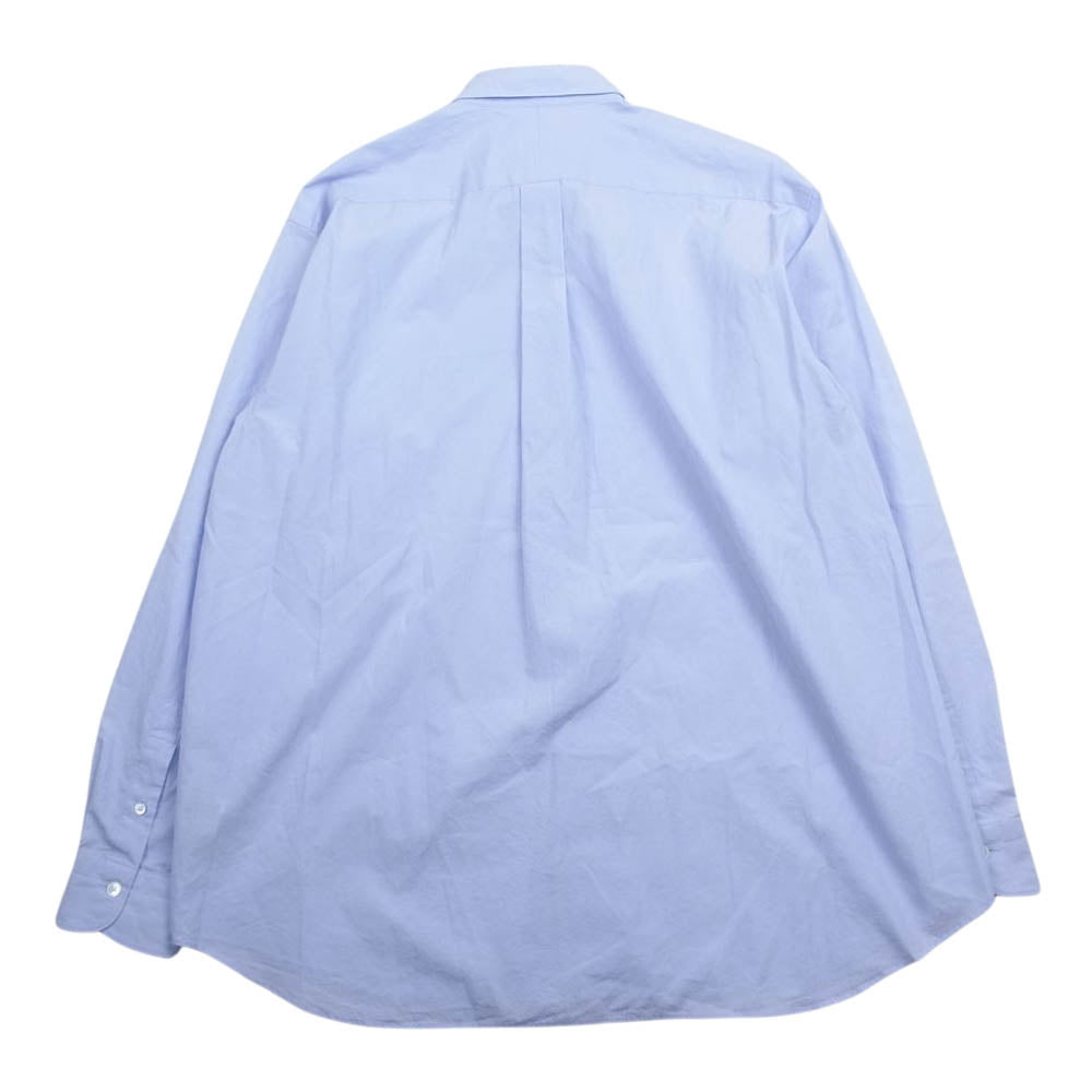 COMOLI コモリ 23SS x01-02001 胸ポケット コットン 長袖 シャツ コモリシャツ サックスブルー ブルー系 2【中古】