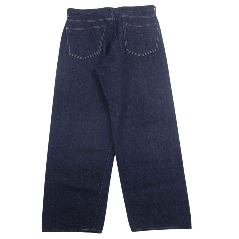 COMOLI コモリ 22AW w03-03003 5P ワイド ボタンフライ デニム パンツ インディゴブルー系 2【中古】