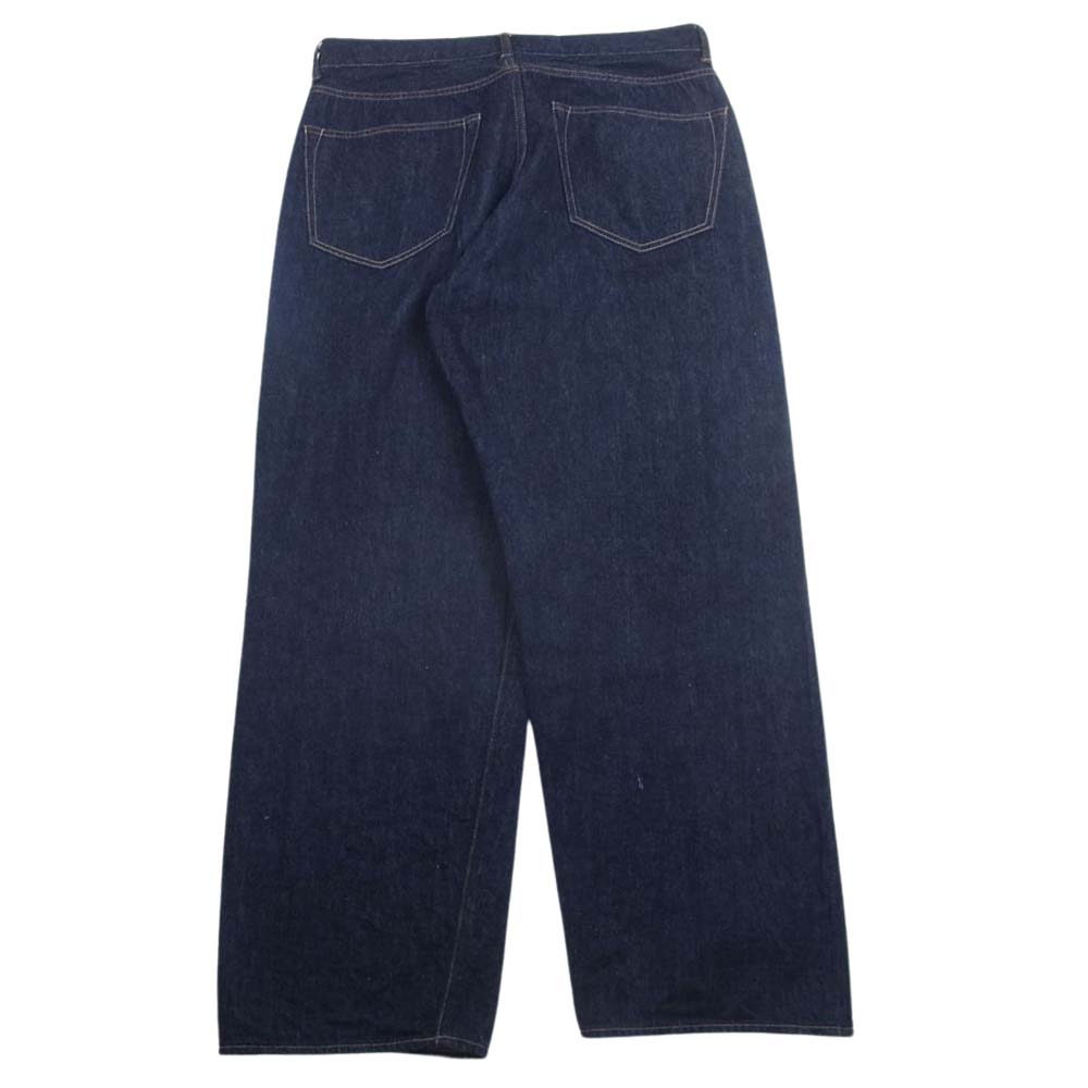 COMOLI コモリ 23SS x01-03003 5P インディゴ ワイド ボタンフライ デニム パンツ インディゴブルー系 1【中古】