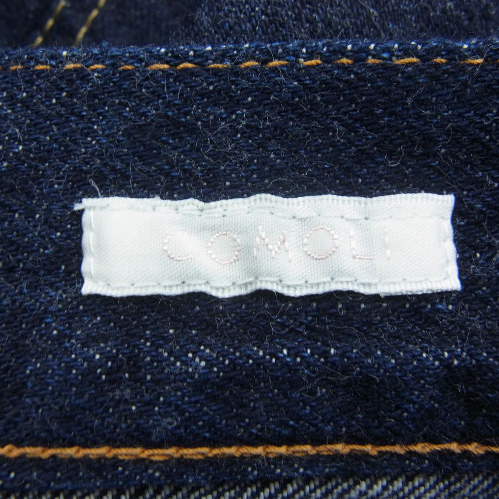 COMOLI コモリ 23SS x01-03003 5P インディゴ ワイド ボタンフライ デニム パンツ インディゴブルー系 1【中古】