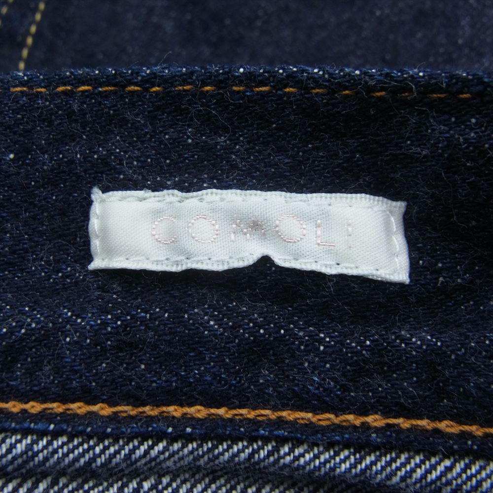 COMOLI コモリ 23SS x01-03003 5P インディゴ ワイド ボタンフライ デニム パンツ インディゴブルー系 1【中古】