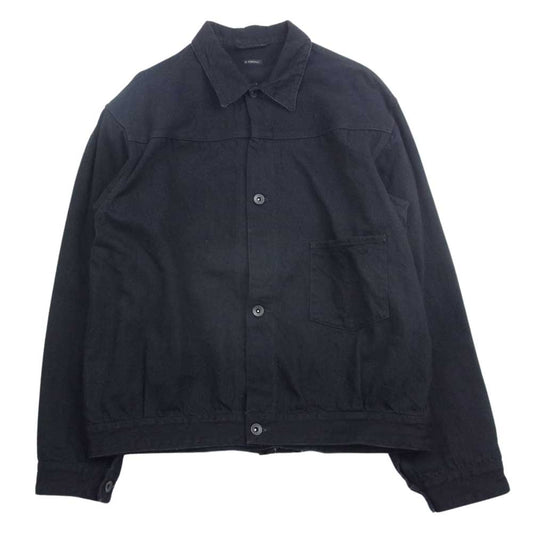 COMOLI コモリ 23SS x01-01001 ブラックデニム Gジャン ジージャン シンチバック ジャケット ブラック系 3【中古】