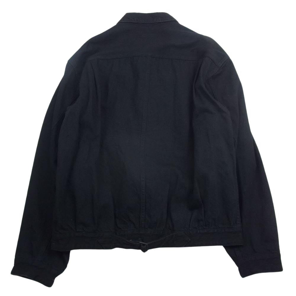 COMOLI コモリ 23SS x01-01001 ブラックデニム Gジャン ジージャン シンチバック ジャケット ブラック系 3【中古】