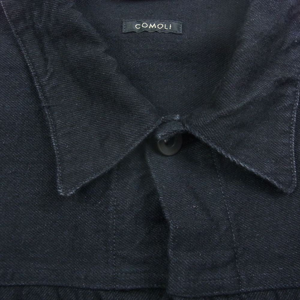 COMOLI コモリ 23SS x01-01001 ブラックデニム Gジャン ジージャン シンチバック ジャケット ブラック系 3【中古】