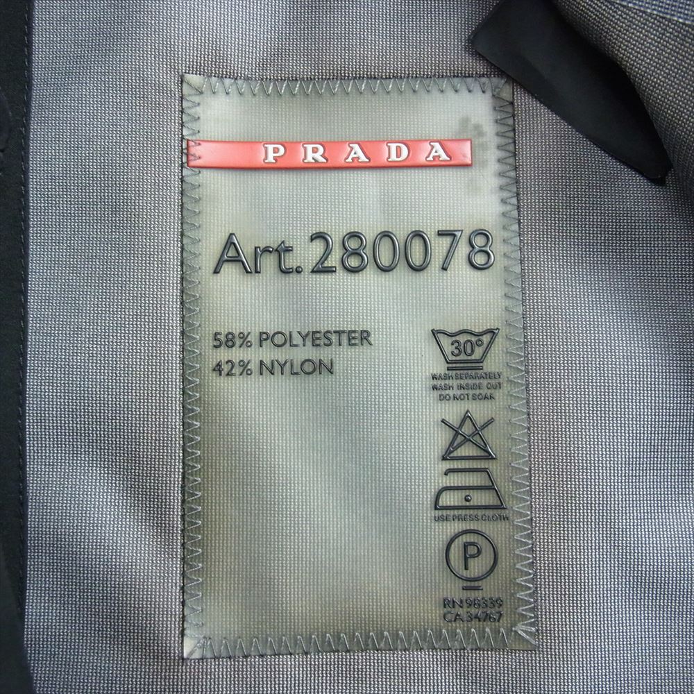 PRADA プラダ 280078 GORE WINDSTOPPER ゴア ウインドストッパー ナイロンジャケット ブラック系 42【中古】