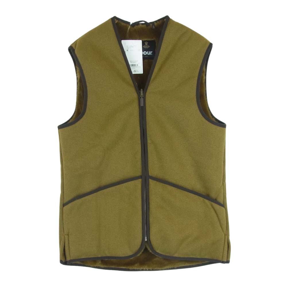 Barbour バブアー 222MLI0004 フロントジップ ファー ライナー リバーシブル ベスト インナー ベスト ブラウン系 38【中古】