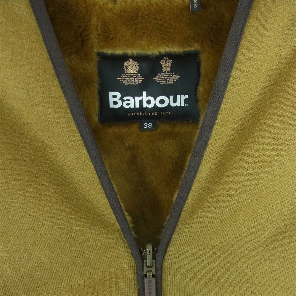 Barbour バブアー 222MLI0004 フロントジップ ファー ライナー リバーシブル ベスト インナー ベスト ブラウン系 38【中古】
