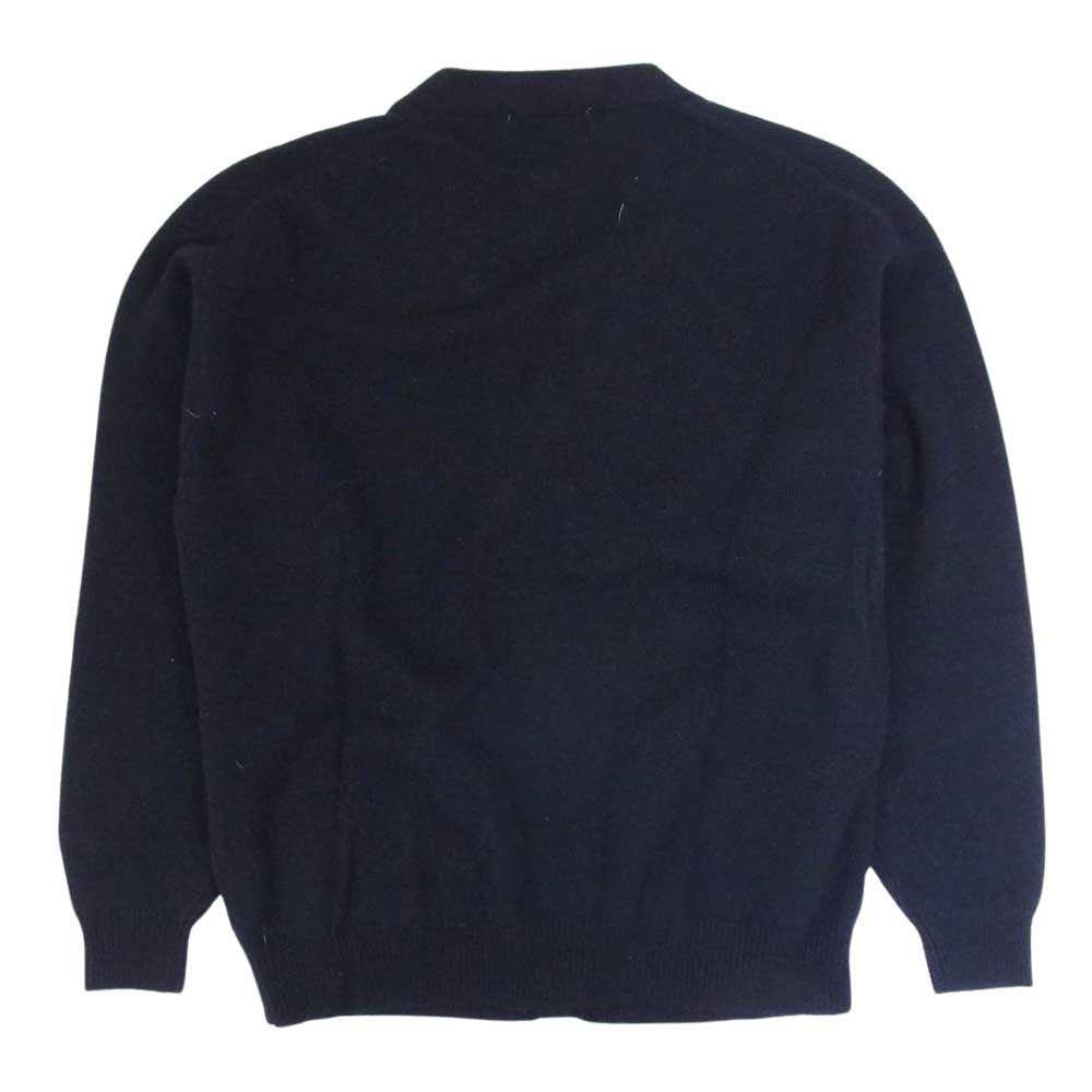 POLO RALPH LAUREN ポロ・ラルフローレン ラムウール Vネック カーディガン ネイビー系 M【中古】