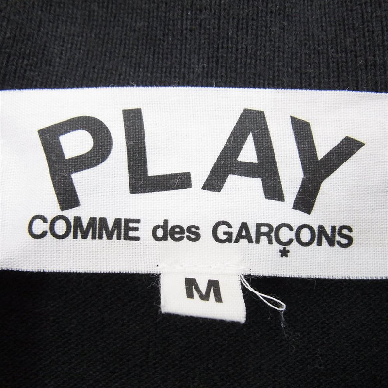 PLAY COMME des GARCONS プレイコムデギャルソン AD2006 AZ-T046 ハートロゴ ワッペン ポロシャツ ブラック系 M【中古】