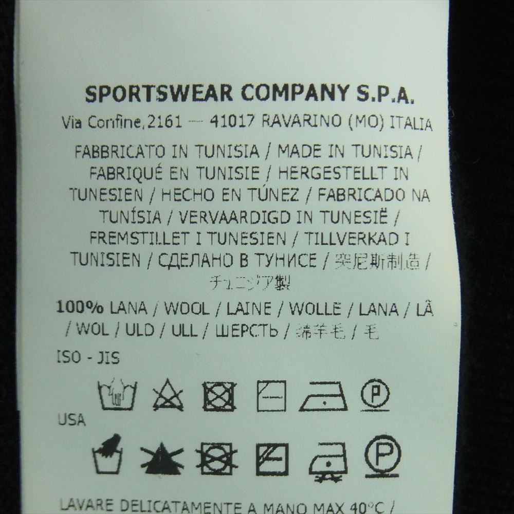 STONE ISLAND ストーンアイランド 7115524C4  国内正規品 袖ロゴワッペン付き ウール クルーネック ニット ブラック系 M【中古】