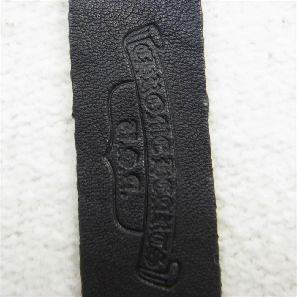 CHROME HEARTS クロムハーツ（原本無） 国内正規品 GRP Y NOT グループ  Yノット セメタリークロス レザーパッチ ラグラン ダガージップ パーカー フーディ グレー系 L【中古】