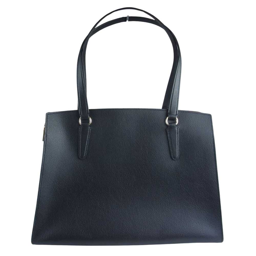 COACH コーチ C4077　 テイタムキャリーオール レザー トート バッグ ブラック系【美品】【中古】