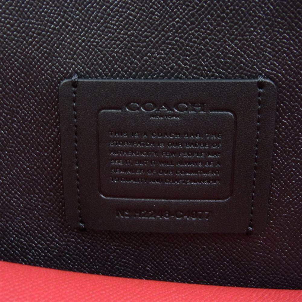 COACH コーチ C4077　 テイタムキャリーオール レザー トート バッグ ブラック系【美品】【中古】