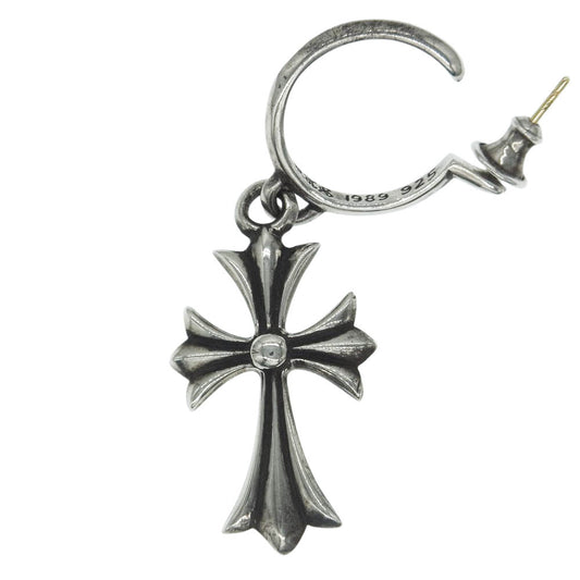 CHROME HEARTS クロムハーツ（原本無） TINY CH CROSS タイニーchクロス フープピアス シルバー系【中古】