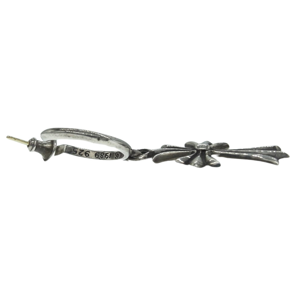 CHROME HEARTS クロムハーツ（原本無） TINY CH CROSS タイニーchクロス フープピアス シルバー系【中古】