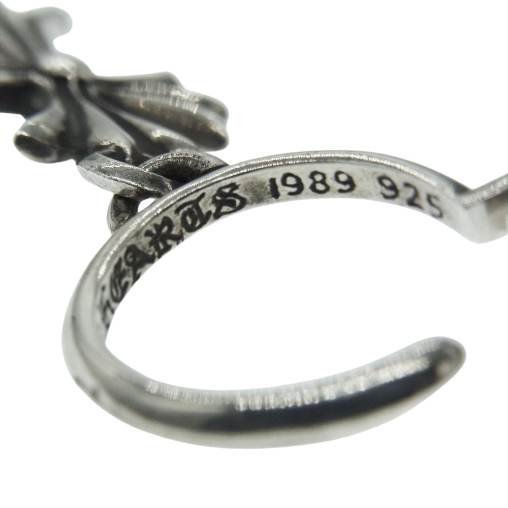 CHROME HEARTS クロムハーツ（原本無） TINY CH CROSS タイニーchクロス フープピアス シルバー系【中古】