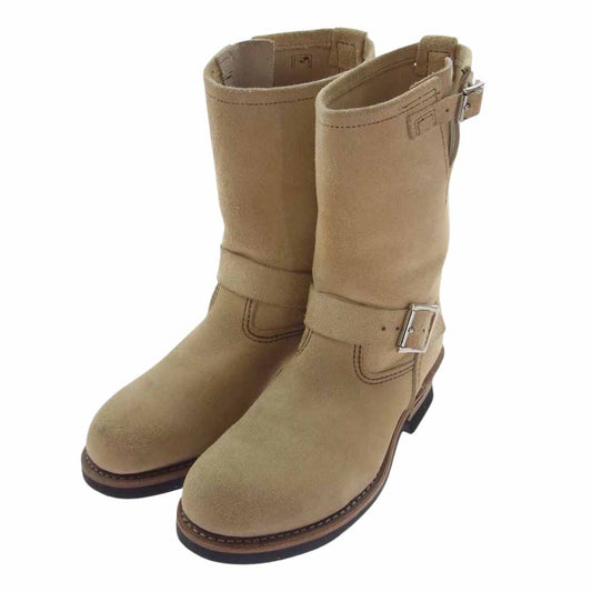 RED WING レッドウィング 8268 スエード エンジニア ブーツ ライトブラウン系 USA7D【中古】