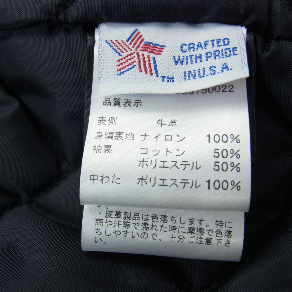 schott ショット 7823150022 613US ONE STAR RIDERS 牛革 カウレザー ワンスター ダブル ライダース ジャケット ブラック系 36【中古】