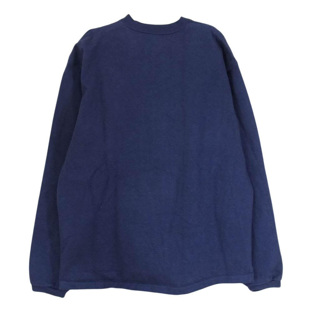 キャンバー ヘンリーネック ヘビーウエイト 長袖 Tシャツ ネイビー系 L【中古】