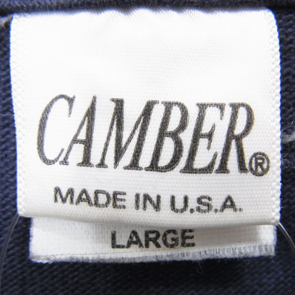 キャンバー ヘンリーネック ヘビーウエイト 長袖 Tシャツ ネイビー系 L【中古】