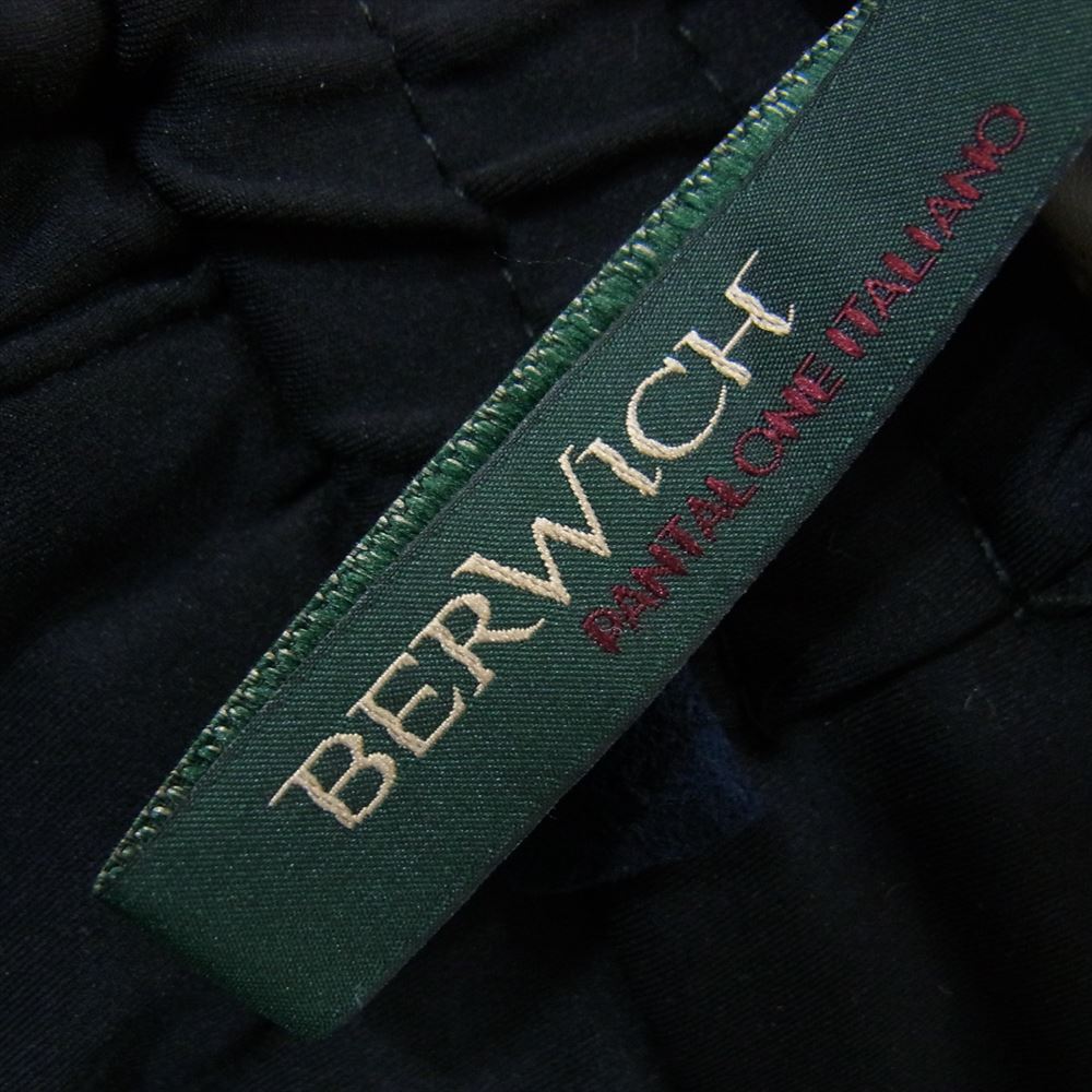 ベルウィッチ MG1751X ストレッチ ナイロン ノープリーツ リラックス パンツ NERONE ブラック系 48【中古】