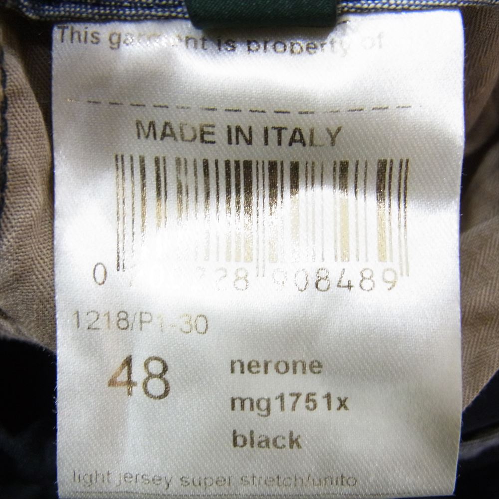 ベルウィッチ MG1751X ストレッチ ナイロン ノープリーツ リラックス パンツ NERONE ブラック系 48【中古】